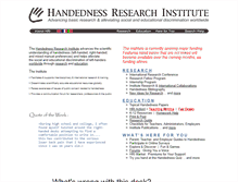 Tablet Screenshot of handedness.org